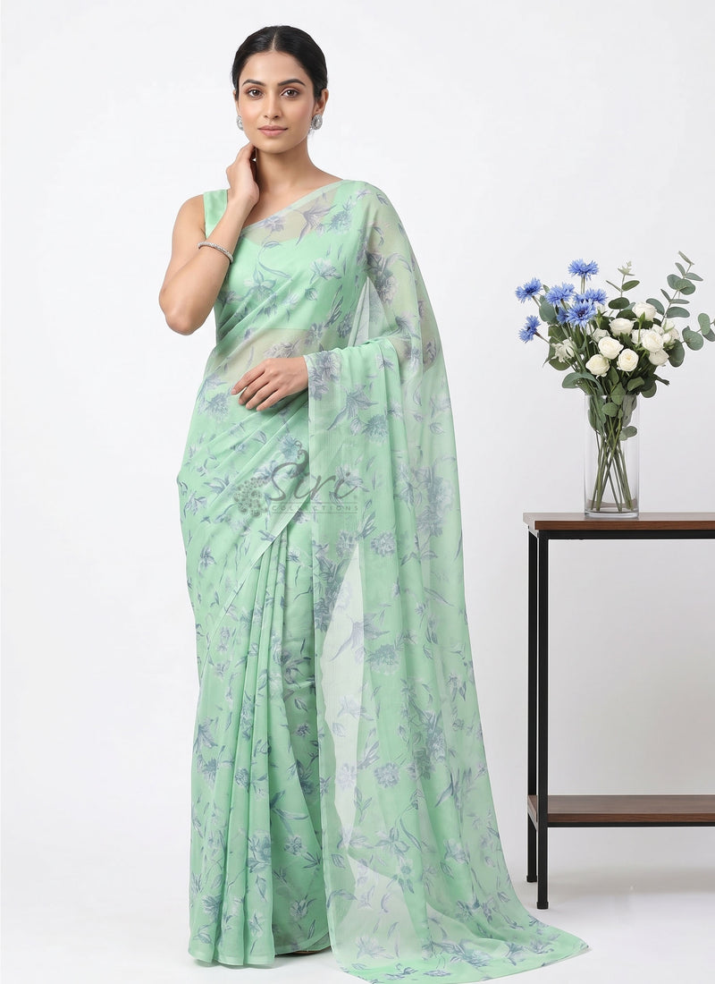 Lightweight Garden Vareli Nara Chiffon Saree