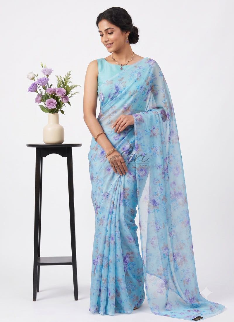 Authentic Garden Vareli Nara Chiffon Saree