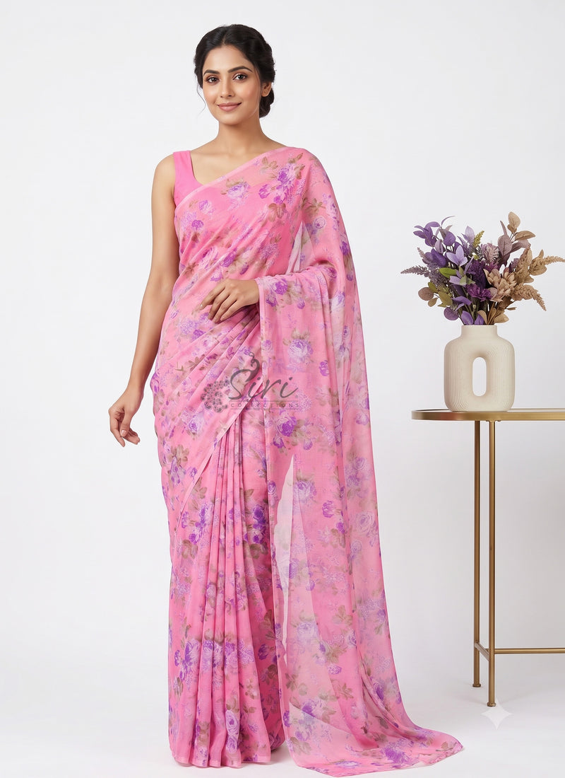 Authentic Garden Vareli Nara Chiffon Saree