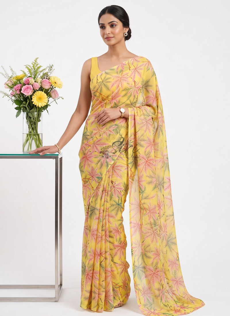 Lightweight Garden Vareli Nara Chiffon Saree