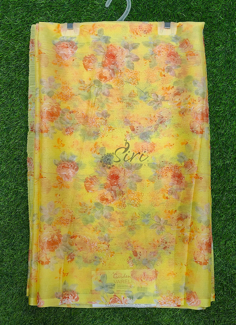 Latest Authentic Garden Vareli Nara Chiffon Saree
