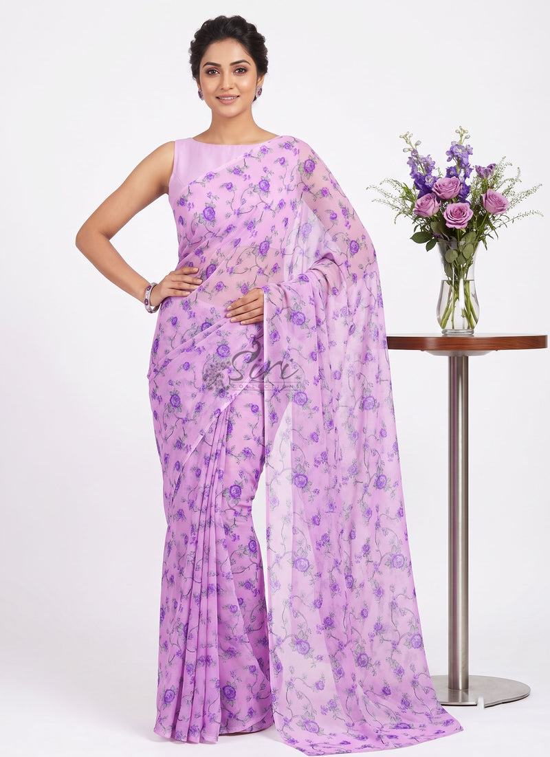 Authentic Garden Vareli Nara Chiffon Saree