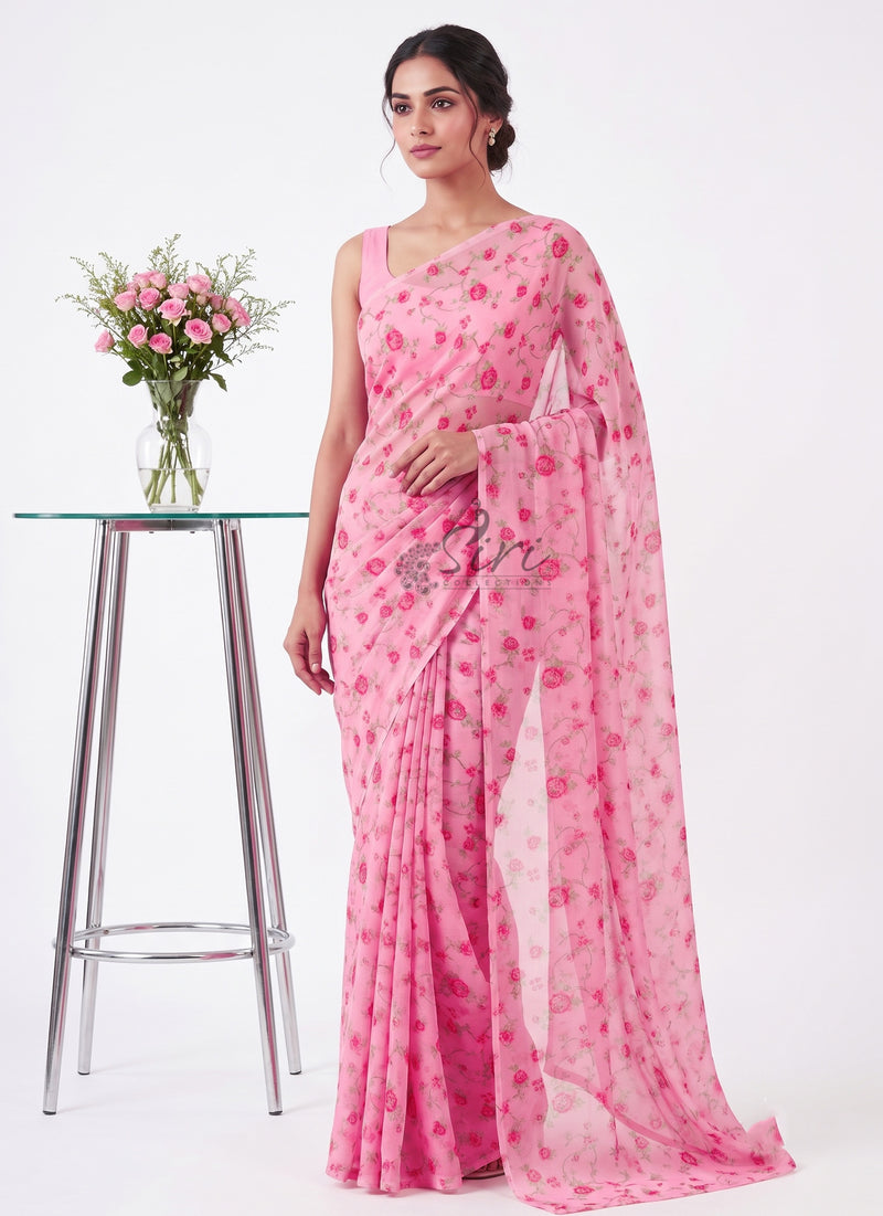 Authentic Garden Vareli Nara Chiffon Saree