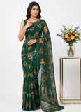 Latest Light Weight Garden Vareli Nara Chiffon Saree