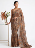 Latest Light Weight Garden Vareli Nara Chiffon Saree