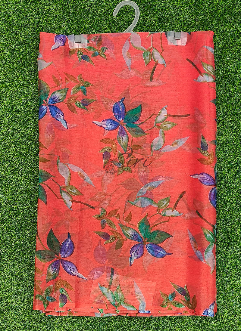 Latest Light Weight Garden Vareli Nara Chiffon Saree