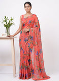 Latest Light Weight Garden Vareli Nara Chiffon Saree