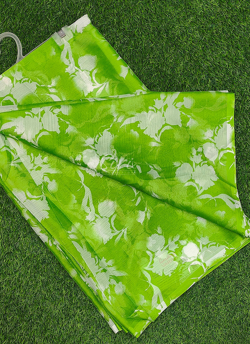 Latest Light Weight Garden Vareli Nara Chiffon Saree