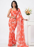 Latest Light Weight Garden Vareli Nara Chiffon Saree