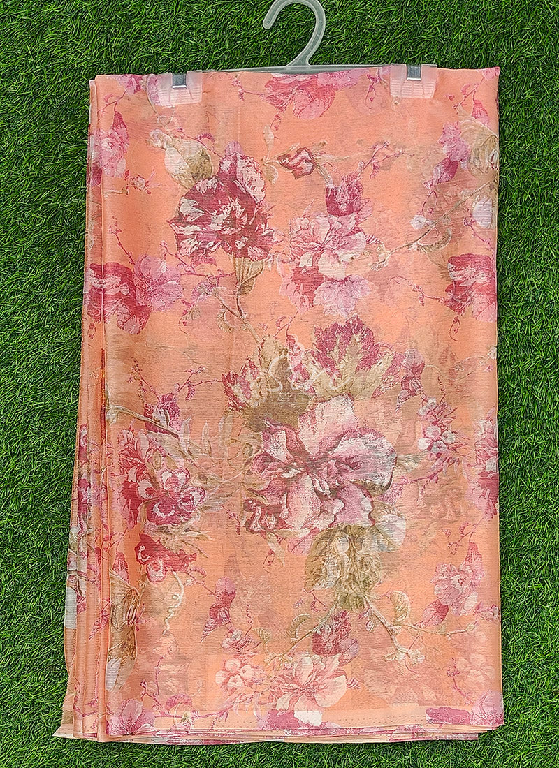 Latest Light Weight Garden Vareli Nara Chiffon Saree