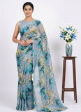 Latest Light Weight Garden Vareli Nara Chiffon Saree