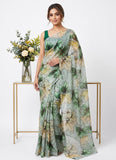 Latest Light Weight Garden Vareli Nara Chiffon Saree