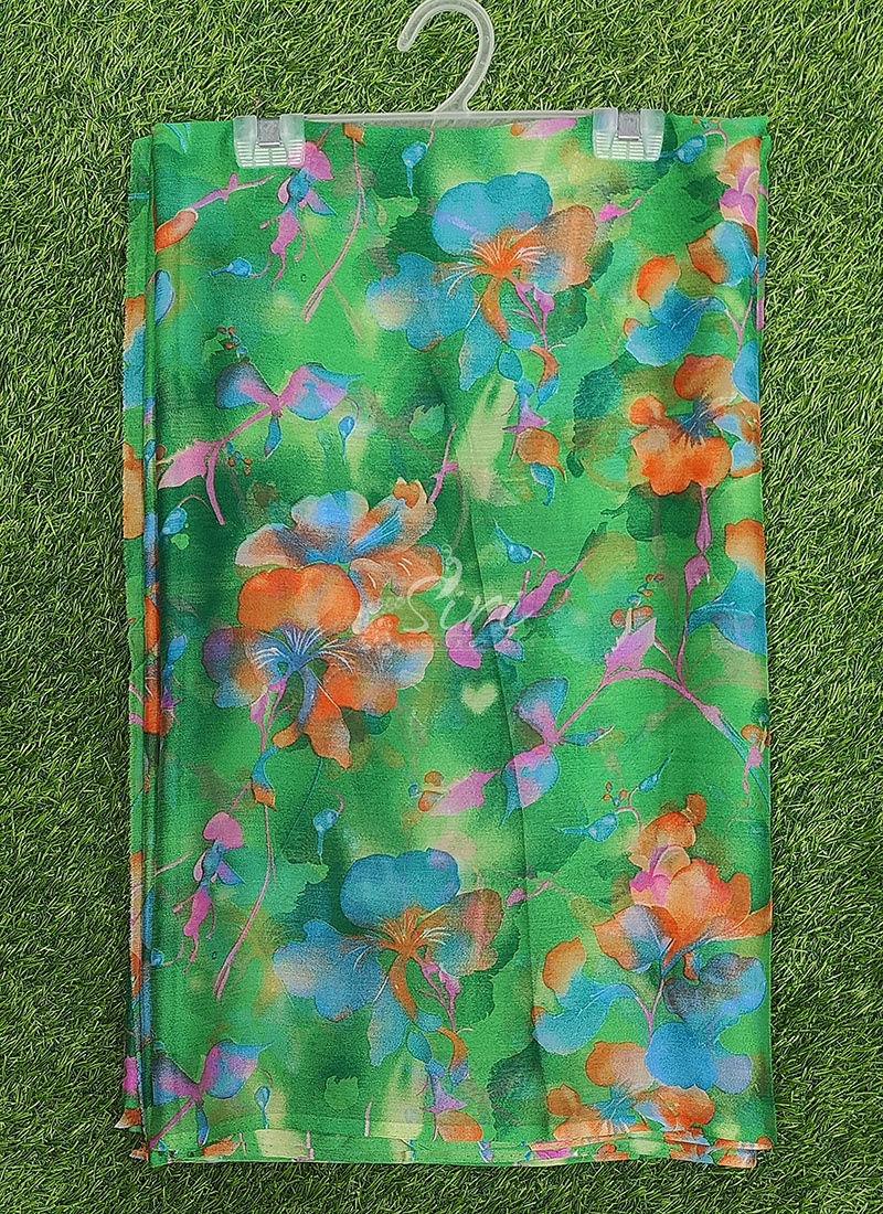 Latest Light Weight Garden Vareli Nara Chiffon Saree