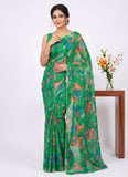 Latest Light Weight Garden Vareli Nara Chiffon Saree