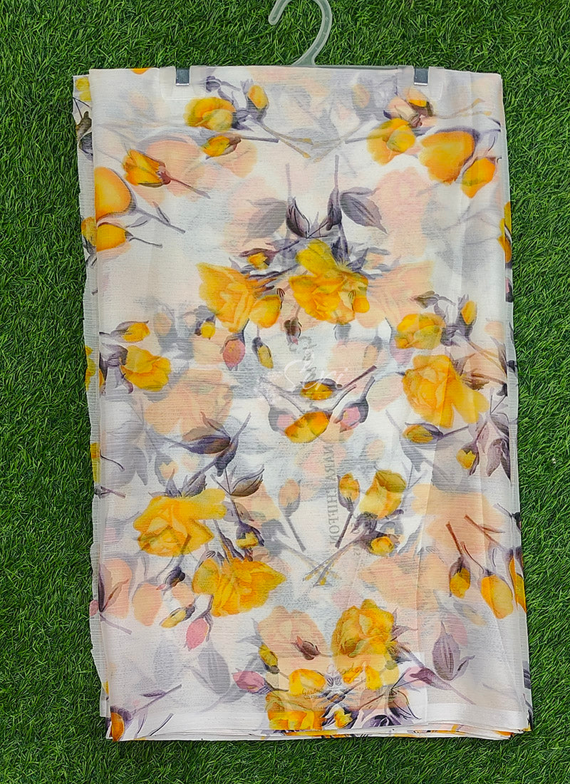 Latest Authentic Garden Vareli Nara Chiffon Saree