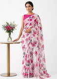 Latest Authentic Garden Vareli Nara Chiffon Saree