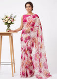 Latest Authentic Garden Vareli Nara Chiffon Saree