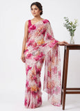 Latest Authentic Garden Vareli Nara Chiffon Saree