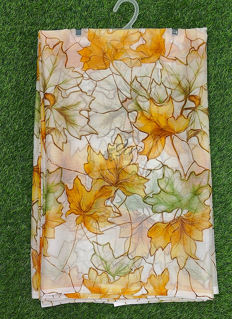 Latest Authentic Garden Vareli Nara Chiffon Saree