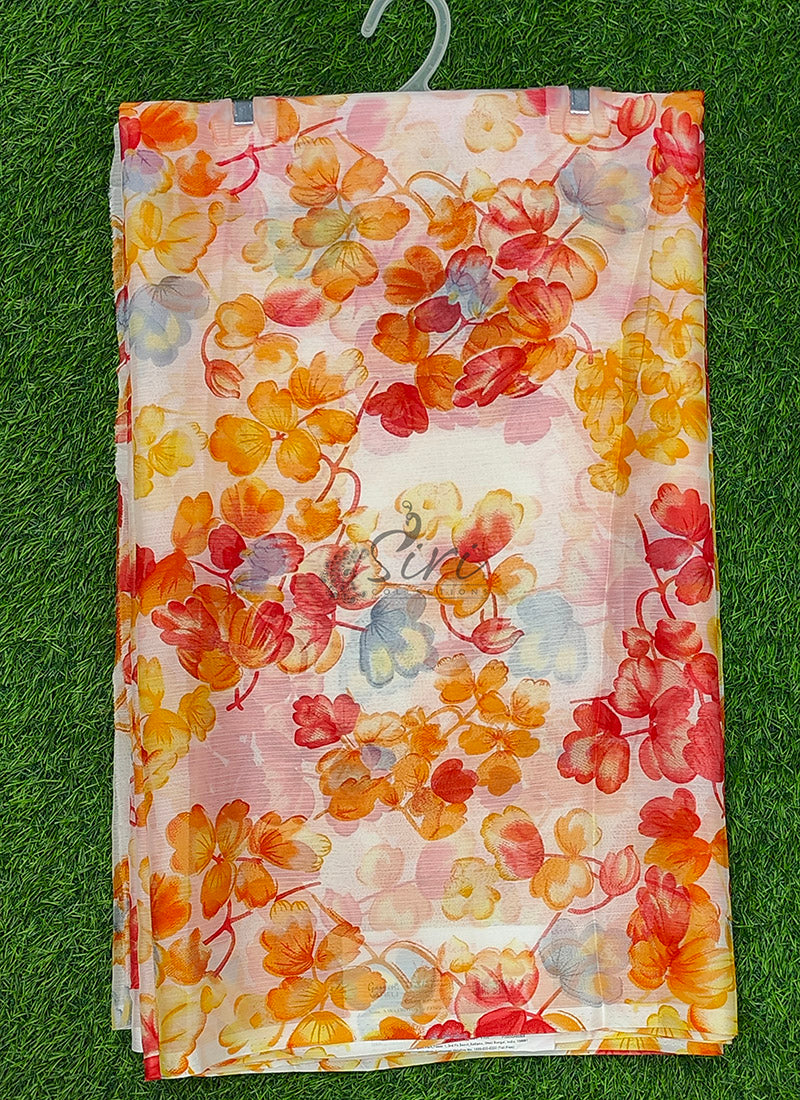 Latest Authentic Garden Vareli Nara Chiffon Saree