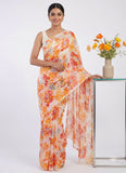 Latest Authentic Garden Vareli Nara Chiffon Saree