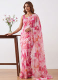 Latest Authentic Garden Vareli Nara Chiffon Saree