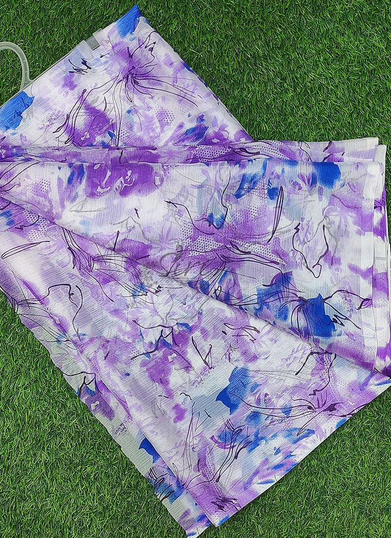 Latest Authentic Garden Vareli Nara Chiffon Saree