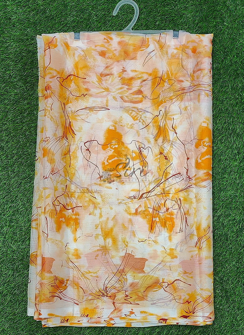 Latest Authentic Garden Vareli Nara Chiffon Saree