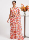 Latest Authentic Garden Vareli Nara Chiffon Saree