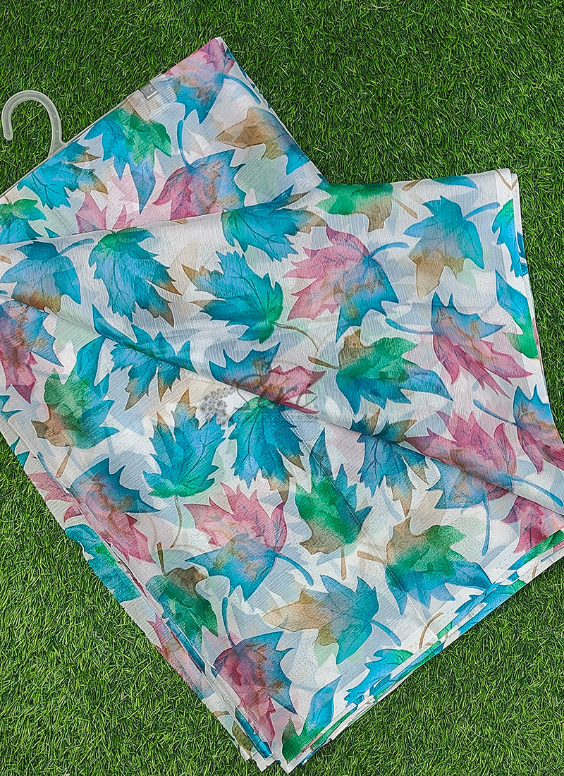 Latest Authentic Garden Vareli Nara Chiffon Saree