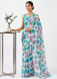 Latest Authentic Garden Vareli Nara Chiffon Saree