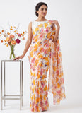Latest Authentic Garden Vareli Nara Chiffon Saree