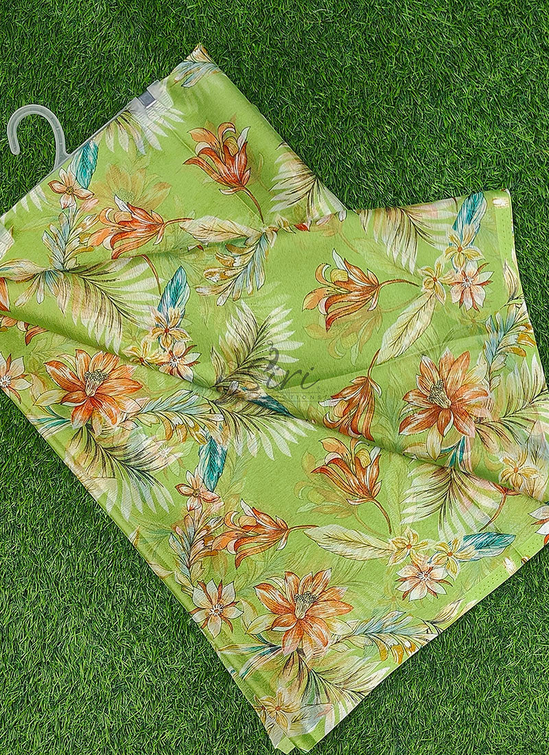 Latest Authentic Garden Vareli Nara Chiffon Saree