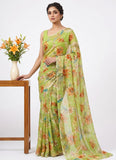 Latest Authentic Garden Vareli Nara Chiffon Saree
