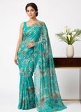 Latest Authentic Garden Vareli Nara Chiffon Saree