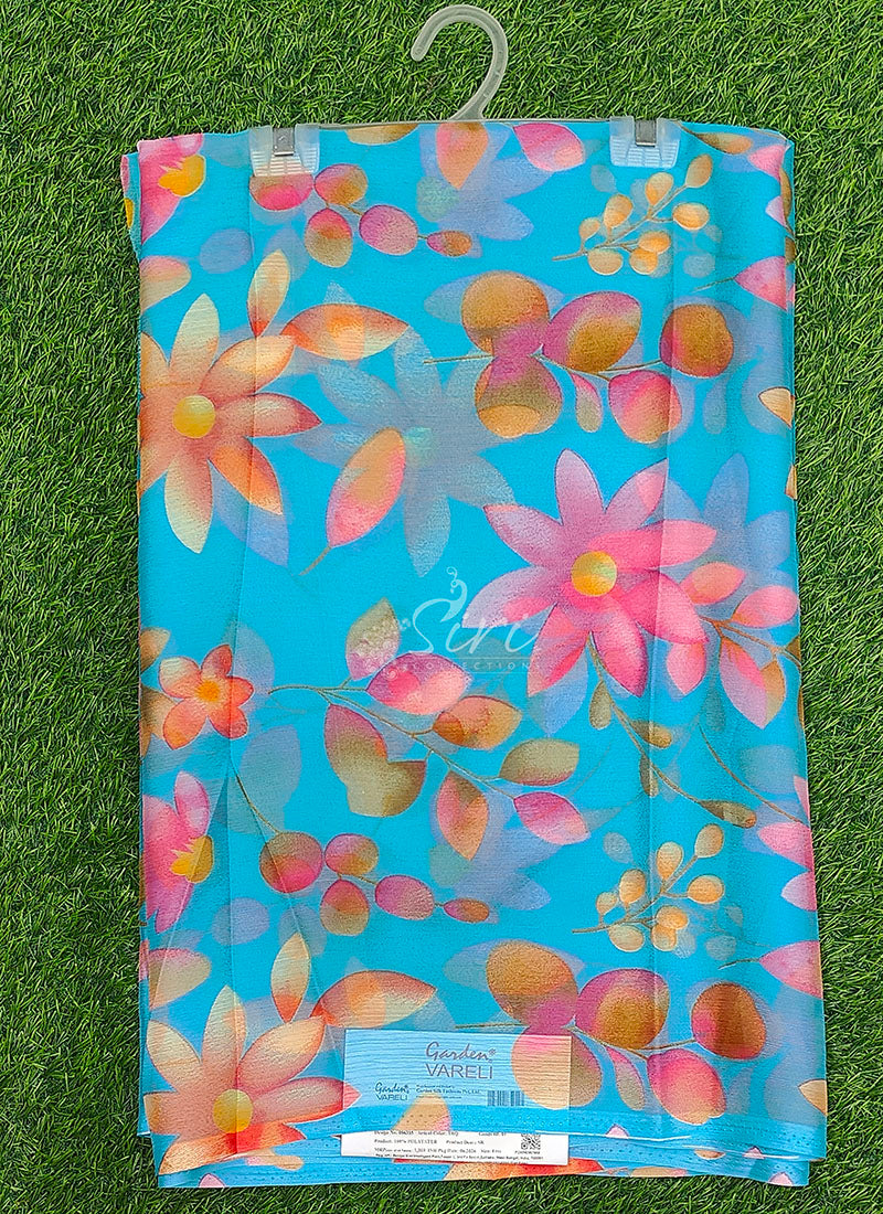 Latest Beautiful Garden Vareli Nara Chiffon Saree