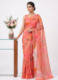 Latest Beautiful Garden Vareli Nara Chiffon Saree
