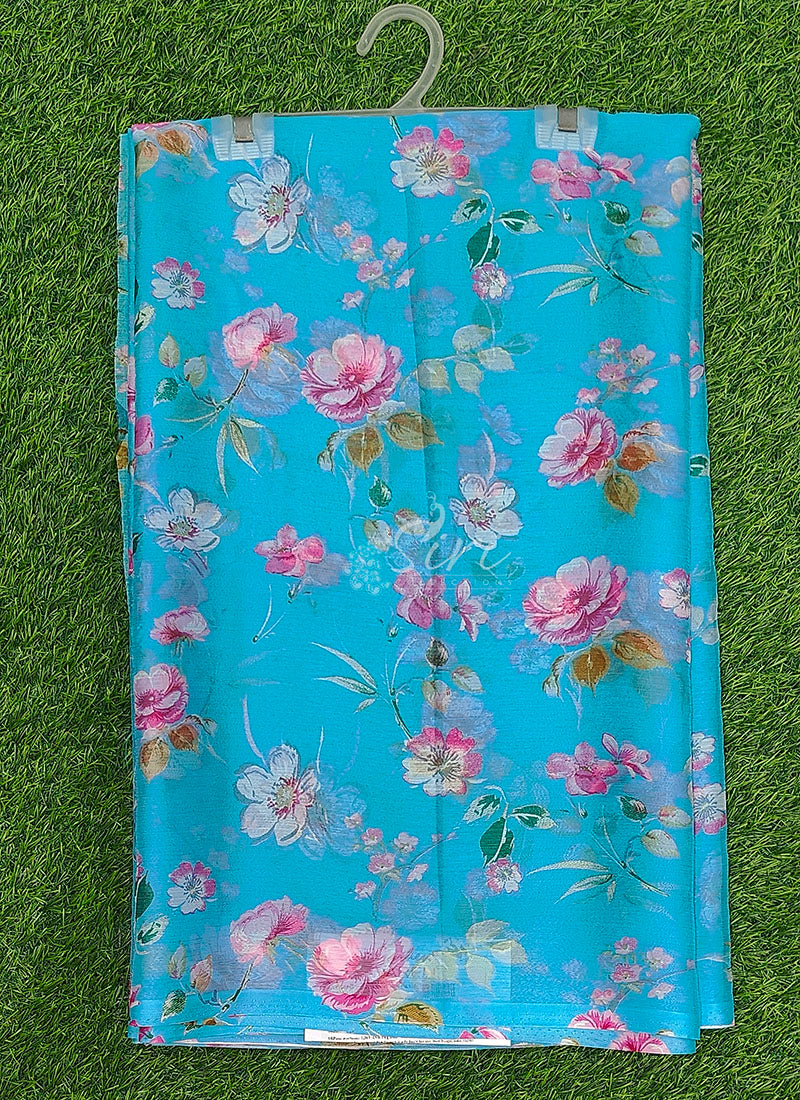 Latest Beautiful Garden Vareli Nara Chiffon Saree