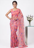 Latest Beautiful Garden Vareli Nara Chiffon Saree