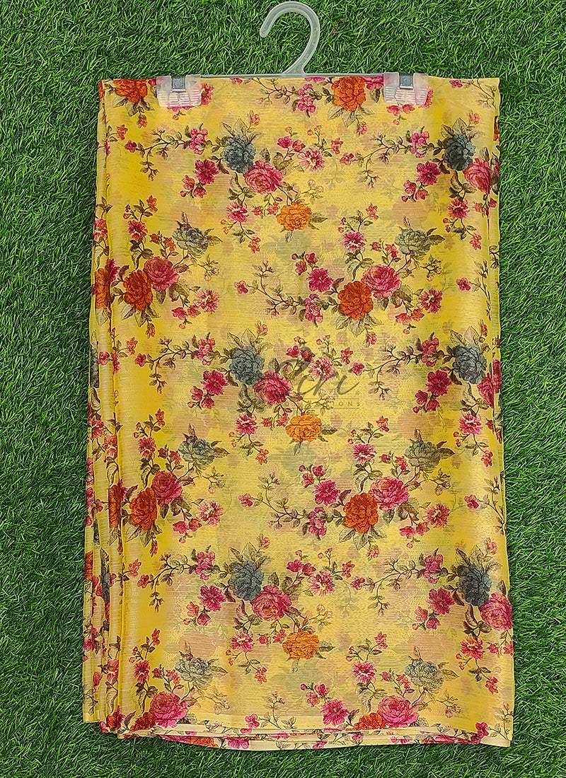 Latest Beautiful Garden Vareli Nara Chiffon Saree