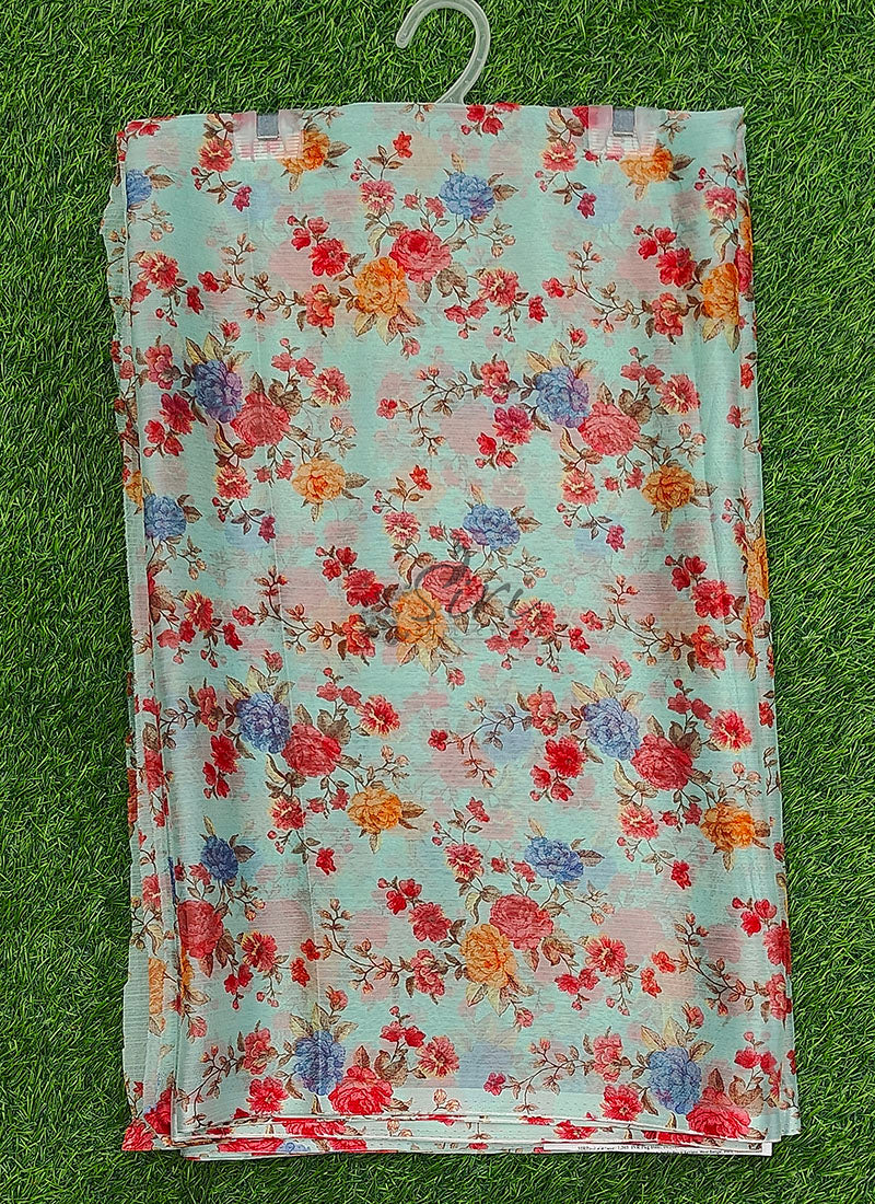 Latest Beautiful Garden Vareli Nara Chiffon Saree
