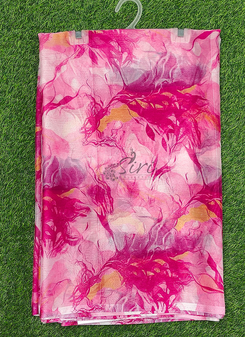 Latest Beautiful Garden Vareli Nara Chiffon Saree