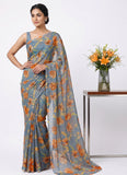 Latest Beautiful Garden Vareli Nara Chiffon Saree