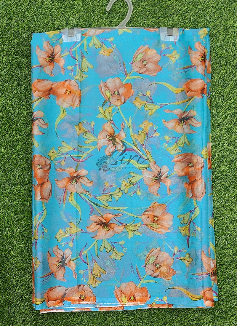 Latest Beautiful Garden Vareli Nara Chiffon Saree