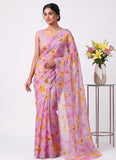 Latest Beautiful Garden Vareli Nara Chiffon Saree