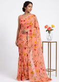 Latest Beautiful Garden Vareli Nara Chiffon Saree without Blouse