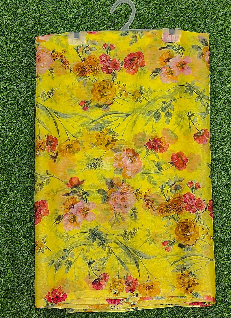 Latest Beautiful Garden Vareli Nara Chiffon Saree without Blouse
