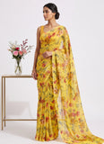 Latest Beautiful Garden Vareli Nara Chiffon Saree without Blouse