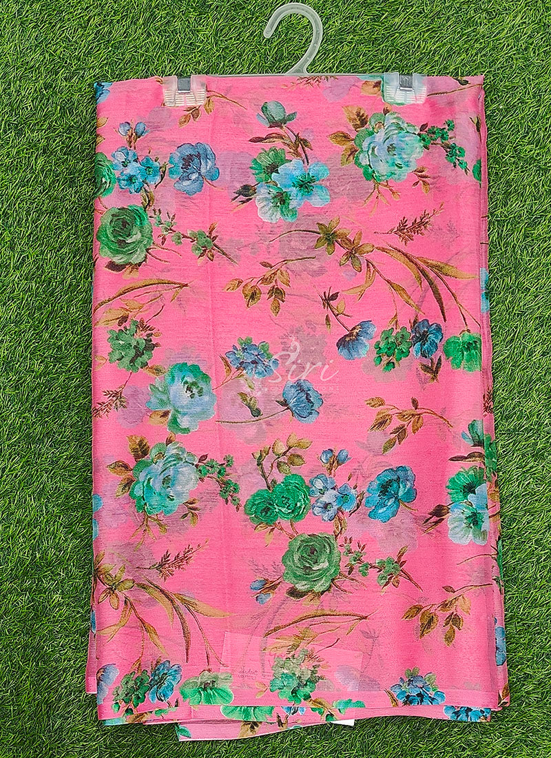 Latest Beautiful Garden Vareli Nara Chiffon Saree without Blouse