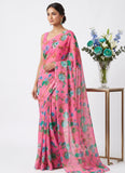 Latest Beautiful Garden Vareli Nara Chiffon Saree without Blouse